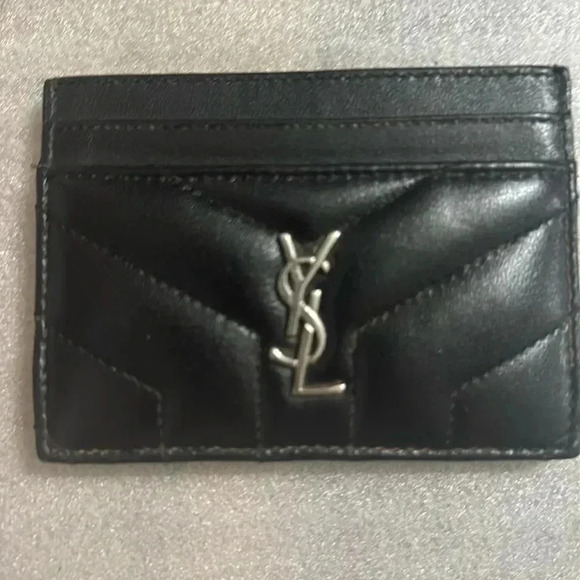 YSL Monogram Card Case in Grained Leather - Picture 3 of 4